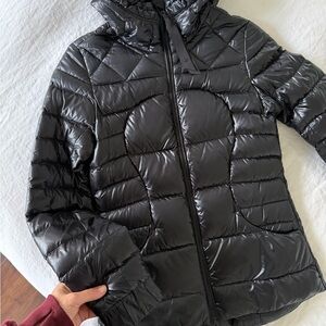 lululemon athletica Shiny Black Puffer Jacket
